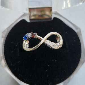 s925 4th of july infinity ring